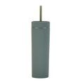 thumbnail image 4 of Double Layer Plastic Cup Frosted Rubber Paint Water Cup 16oz Straight Straw Cup, 4 of 4