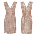 thumbnail image 3 of Vestidos de Fiesta Elegantes casuales para mujer Vestidos de fiesta con lentejuelas Sin mangas Traje formal Cgtredaw Rosa T S para Mujer, 3 of 9