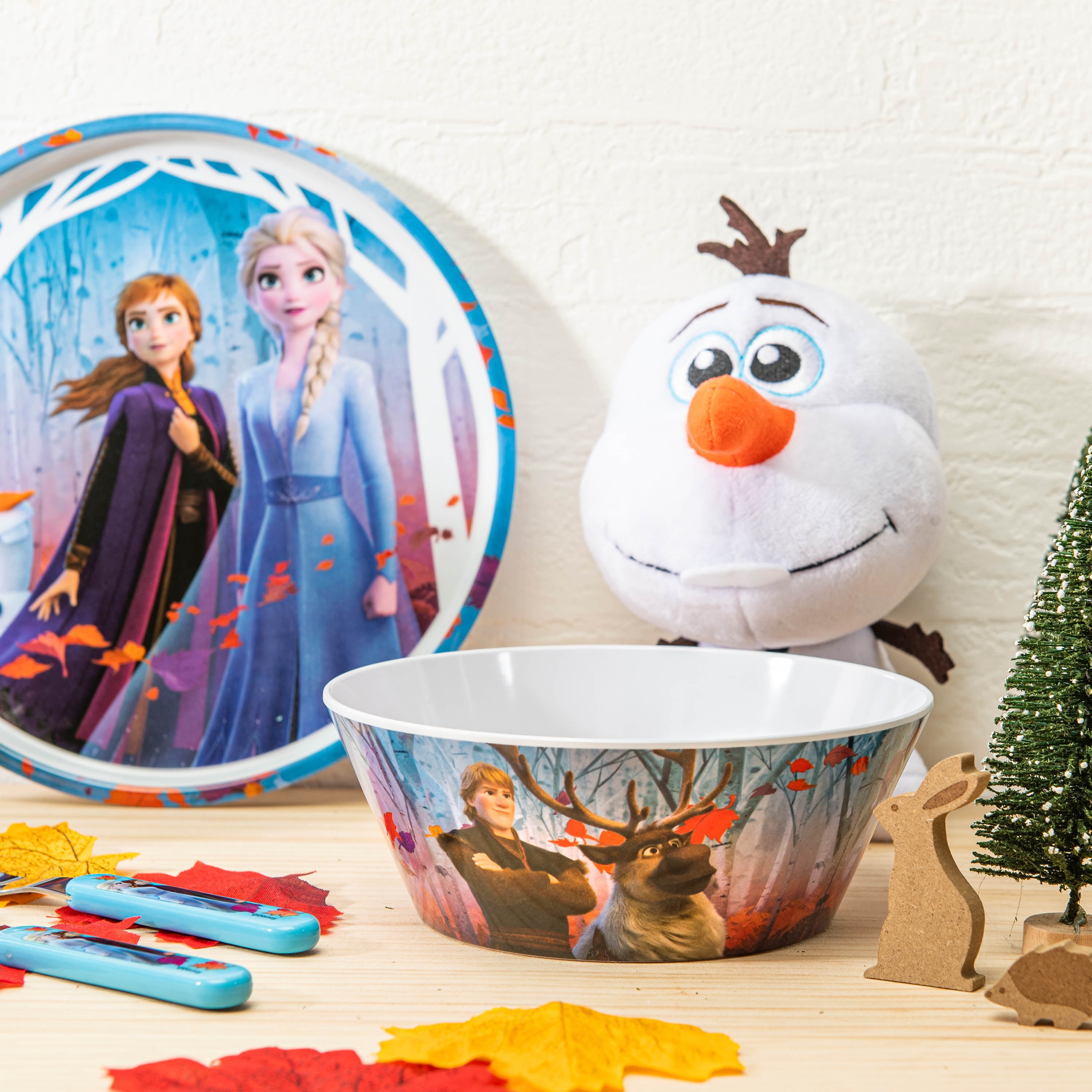 Zak Designs Disney Frozen Kids Dinnerware Set Includes Plate Bowl
