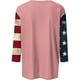 thumbnail image 5 of Camisetas de Manga Corta para las Mujeres Día de la Independencia Patriótica Impresa 3/4 Manga Cuello Redondo, Camiseta Casual para Diarios Y Festivales, 5 of 5