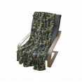 thumbnail image 4 of Jungle Leaves Soft Flannel Fleece Blanket, Painting Illustration of Tropical Flowers and Fronds Greenery, Cozy Plush for Indoor and Outdoor Use, 70" x 90", Charcoal Grey Multicolor, by Ambesonne, 4 of 6