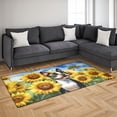 thumbnail image 3 of Boston Terrier Hello Summer Sunshine Sunflowers Spring Retro Vintage Indoor Rug Gentleman Dog Lover Gifts Carpet Living Bed Room Sofa Home Decor - 00008, 3 of 5