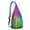 Purple, variant on Rainbow Tie Dye Sling Backpack – Retro Boho Psychedelic Spiral Crossbody Daypack for Hiking, Festivals & Everyday Use