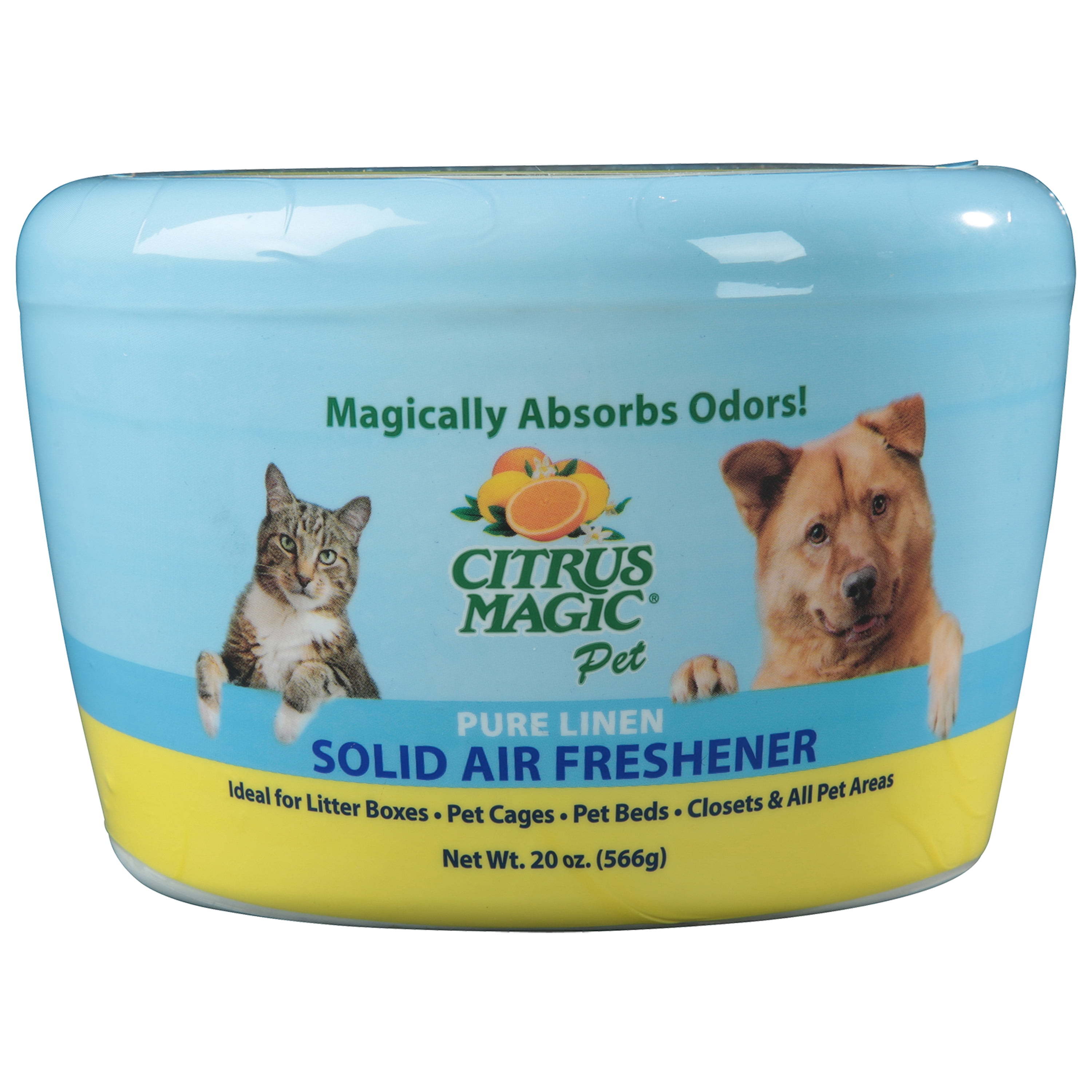 Citrus Magic Pet Odor Absorbing Solid Air Freshener, Pure Linen, 20