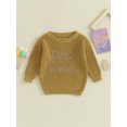 thumbnail image 3 of Musuos Baby Girl Casual Sweaters 3 6 9 12 18M Cute Long Sleeve Letter Embroidery Knit Pullover Infant Tops, 3 of 10