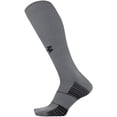 thumbnail image 2 of Under Armour Unisex Team Over the Calf Sock, 1 Pair 1270244 (Grey/Black, M), 2 of 3