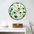 thumbnail image 2 of Yayeee Wall Clock Battery Operated 9.5" Silent Quartz Non-Ticking for Living Room Decor, White Flower, 2 of 8