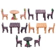 thumbnail image 5 of 5 juegos de mesa y sillas en miniatura, adornos de resina, accesorios de juguete para niños, 5 of 5