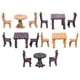 thumbnail image 4 of EeaseMX 5 juegos de mesa y sillas en miniatura, adornos de resina, accesorios de juguete para niños, 4 of 7