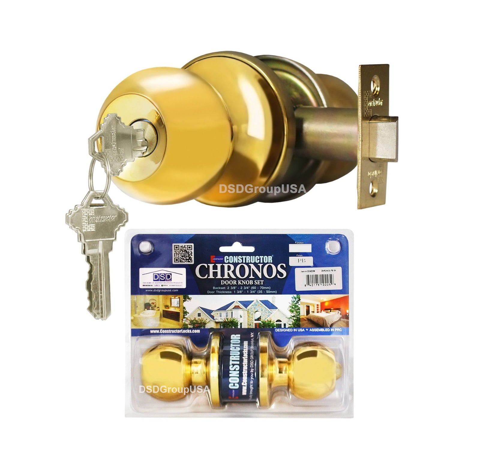 Constructor Comfort Entry Lock Set Exterior Door Knob Handle Polished Brass Constructor Comfort Entry Lock Set Exterior Door Knob Handle Polished Brass