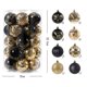 thumbnail image 4 of 34 piezas de adornos navideños de 6 cm, bolas blancas, doradas y negras, decoración colgante para árbol de Navidad para fiesta de Navidad 2025, 4 of 5