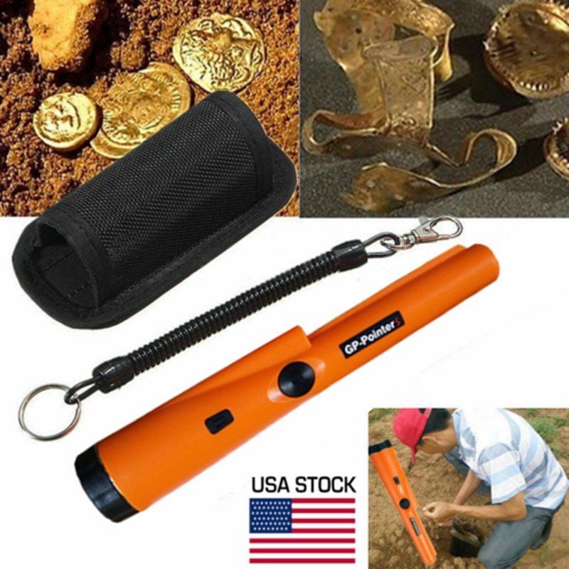 KKmoon GP Pointer Probe IP66 Waterproof Portable Pin Metal Detector LED Pin Pointer with Holster-PointerS GP360 High Sensitivity All Metal Gold Finder New Electronic Measuring Tool Orange 