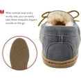thumbnail image 4 of Minnetonka Womens Sheepskin Hardsole Moccasin Slipper Gray Size 5 W, 4 of 6