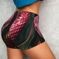 thumbnail image 4 of Pofeuu Red Viper Jungle Intensity Print Workout Shorts for Women Scrunch Butt Lifting High Waisted Yoga Gym Seamless Booty Biker Shorts-Medium, 4 of 8