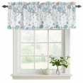 thumbnail image 2 of 2 Panels Turquoise Coastal Valance for Windows, Summer Beach Coral Shell Starfish Ocean Light Filtering Kitchen Curtains, Rod Pocket Window Treatment Curtain Valances for Living Room Bedroom, 42"x18", 2 of 9