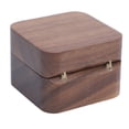 thumbnail image 1 of Wooden Ring Box Magnetic Closure Elegant Proposal Holder Box Wedding Ceremony, 1 of 7