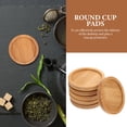 thumbnail image 3 of 12 Pcs Bamboo Coasters Disposable Coffee Cups Espresso Pads Round Non-skid Mug Mat, 3 of 6