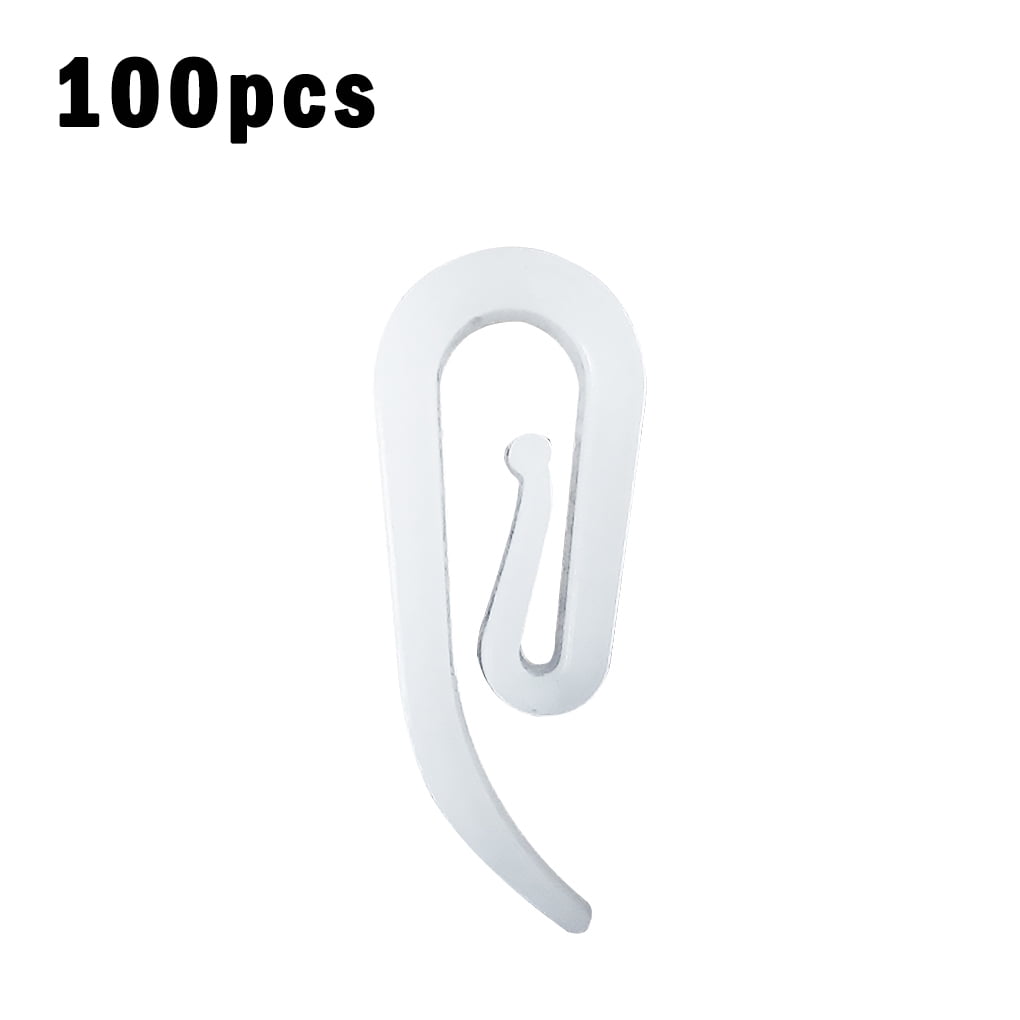 Ustyle 100pcs Plastic 6shaped Curtain Hooks Home Living Room Bedroom