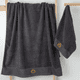 thumbnail image 2 of Toallas Baño Completo Grandes 70*140 + 35*75 Cm Gris oscuro 2 piezas, 2 of 3