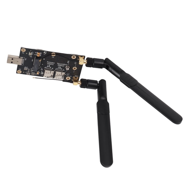 Adaptador NGFF M.2 a USB3.0 Módem LTE con ranura para tarjeta SIM dual con tornillos de antenas para módulo LTE/4G/5G
