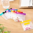 thumbnail image 3 of 7 Pcs Pill Pouch Bags with Zipper Pill Pouch Set Travel Reusable Translucent Medicine Organizer Self Sealing Plastic Bag with Slide Lock for Storage(Classic Colors,3 x 3 Inch,Blank Style), 3 of 7