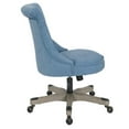 thumbnail image 4 of Pemberly Row Tufted Office Chair in Sky Blue Fabric with Gray Wood Base, 4 of 7