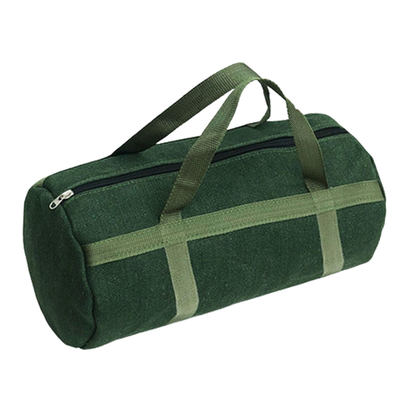 figatia Canvas Tool Bag Tool Organizer Bag Wide Mouth Pouch Carrying Case Thick Heavy Duty Tools Case Tool Tote for Worker Woodworker 70x30cm