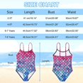 thumbnail image 4 of Zando Toddler Girls Swimsuit Mermaid Toddler Bathing Suit for Little Girl Quick Dry Girls' Swimwear UPF 50+ A Colorful Mermaids 6-7 Years, 4 of 6
