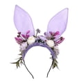 thumbnail image 2 of Diadema con orejas de conejo, accesorio para disfraz, para fiestas y festivales. Púrpura, 2 of 9