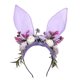 thumbnail image 2 of Diadema con orejas de conejo, tocado para disfraces, Halloween, cosplay, vacaciones Púrpura, 2 of 8