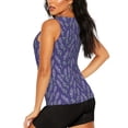 thumbnail image 4 of Picia Lavender Flowers Pattern Women's Workout Tank Top,Breathable Activewear,Slim Fit Athletic Top,Versatile Workout Moisture-wicking top-, 4 of 9