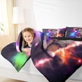 thumbnail image 4 of jejeloiu Rainbow Lovely Kitten Full Size Comforter Sets Kids,Kawaii Cat Bedding Sets For Girls,Reversible,3pcs, 4 of 8