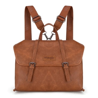 Wrangler Brown Faux Leather Medium Daypack Backpack for Women Amazon.com: Wrangler Backpack Purse Drawstring Casual  main image 2