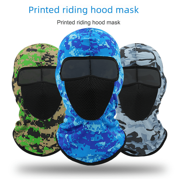 Gorro con estampado de seda de hielo, para montar al aire libre, máscara para la cabeza, forro transpirable, máscara para bicicleta, gorro para la cabeza