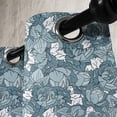 thumbnail image 3 of Ambesonne Flower Grommet Curtain, Botanical Nostalgic, 50" x 72", Slate Blue and White, 3 of 6
