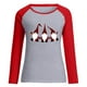 thumbnail image 2 of Pntutb Mujeres Navidad Impresión Suelta Casual Manga Larga Raglan Mujeres Blusa tops Pntutb Pntutb-4174, 2 of 5