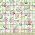 thumbnail image 2 of Ambesonne Crystal Artwork Fabric by the Yard Upholstery, Digital Diamond Gem, 2 Yards, White Soft Pink Cream, 2 of 5