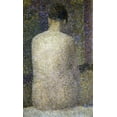thumbnail image 2 of Seurat, Georges 16x24 Black Ornate Wood Framed with Double Matting Museum Art Print Titled - Pose From The Back, 2 of 4