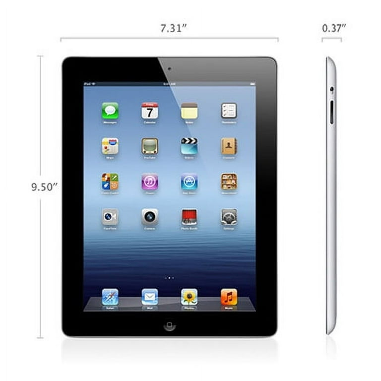 Restored Apple iPad 4th Generation 16GB Wi-Fi Tablet - Black (Refurbished)