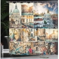 thumbnail image 4 of Ambesonne Travel Shower Curtain, Venice Cityscape Canal, 69"Wx84"L, Multicolor, 4 of 5