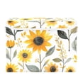 thumbnail image 7 of Yayeee Collapsible Cube Storage Bin with Lid Fabric Closet Decorative Basket with Handles, White Watercolor Sunflowers, 7 of 7