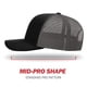 thumbnail image 3 of Gorra de béisbol Richardson 112 Trucker Snapback Split Black, 3 of 7