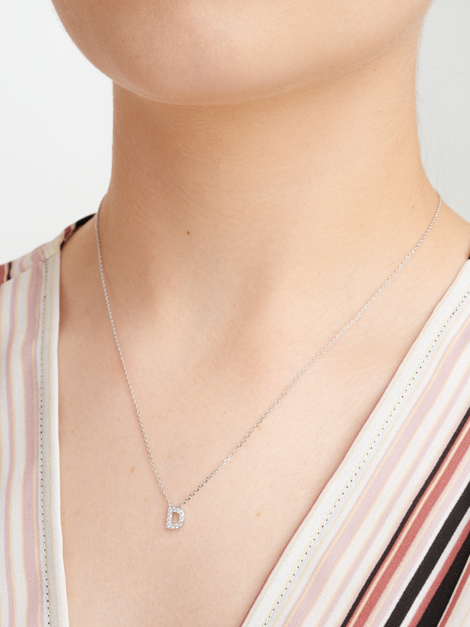Forever Facets "D" CZ Necklace in Rose Gold over Sterling Silver, Adult Female