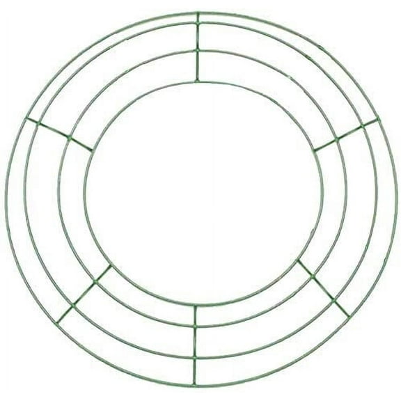Green Wire Metal Wreath Frame for Crafts - Create Floral, Glamorous, & Earthy Designs - Green (10" - 1 Pack)