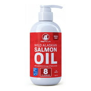 Salmon Oil for Dogs and Cats, Fish Oil Omega 3 EPA DHA Liquid Food Supplement for Pets, Wild Alaskan Supports Healthy Skin Coat and Joints, Natural Allergy and Inflammation Defense, 8 oz