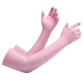 thumbnail image 1 of xiaxaixu Summer Letter Print Sun Protection Arm Sleeves with Open Fingers, 1 of 3
