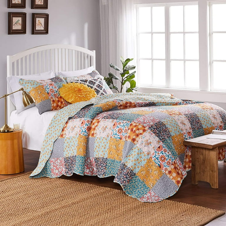 Barefoot Bungalow Cotton Patchwork Reversible Quilt Set Barefoot Bungalow Cotton Patchwork Reversible Quilt Set