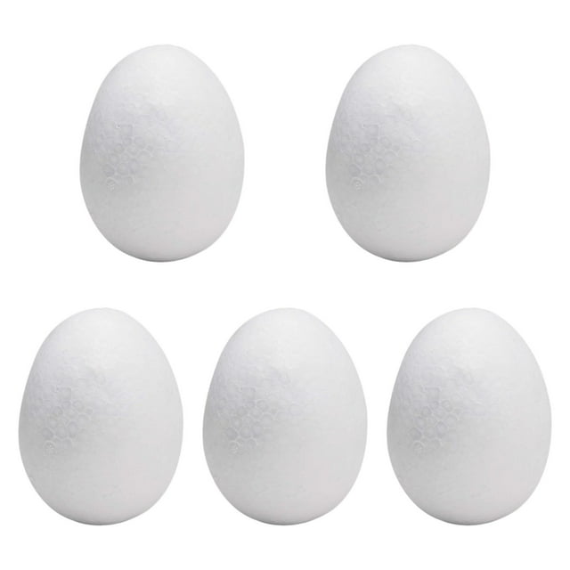 Huevos de espuma Huevos de Pascua Sin pintar Lisos para manualidades Huevos de imitación Huevos de poliestireno para 5 piezas 143 x 101 cm