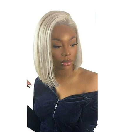 Lace Wig,Lace Front Wigs Human Hair,Glueless Wigs,Women's Fashion Wig Gold Synthetic Hair short Wigs straight Wig Gold