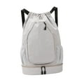 thumbnail image 3 of koolsoo Badminton Racket Bag Decor Basketball Bag for Camping Gym Outdoor Activities Gray, 3 of 9